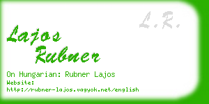 lajos rubner business card